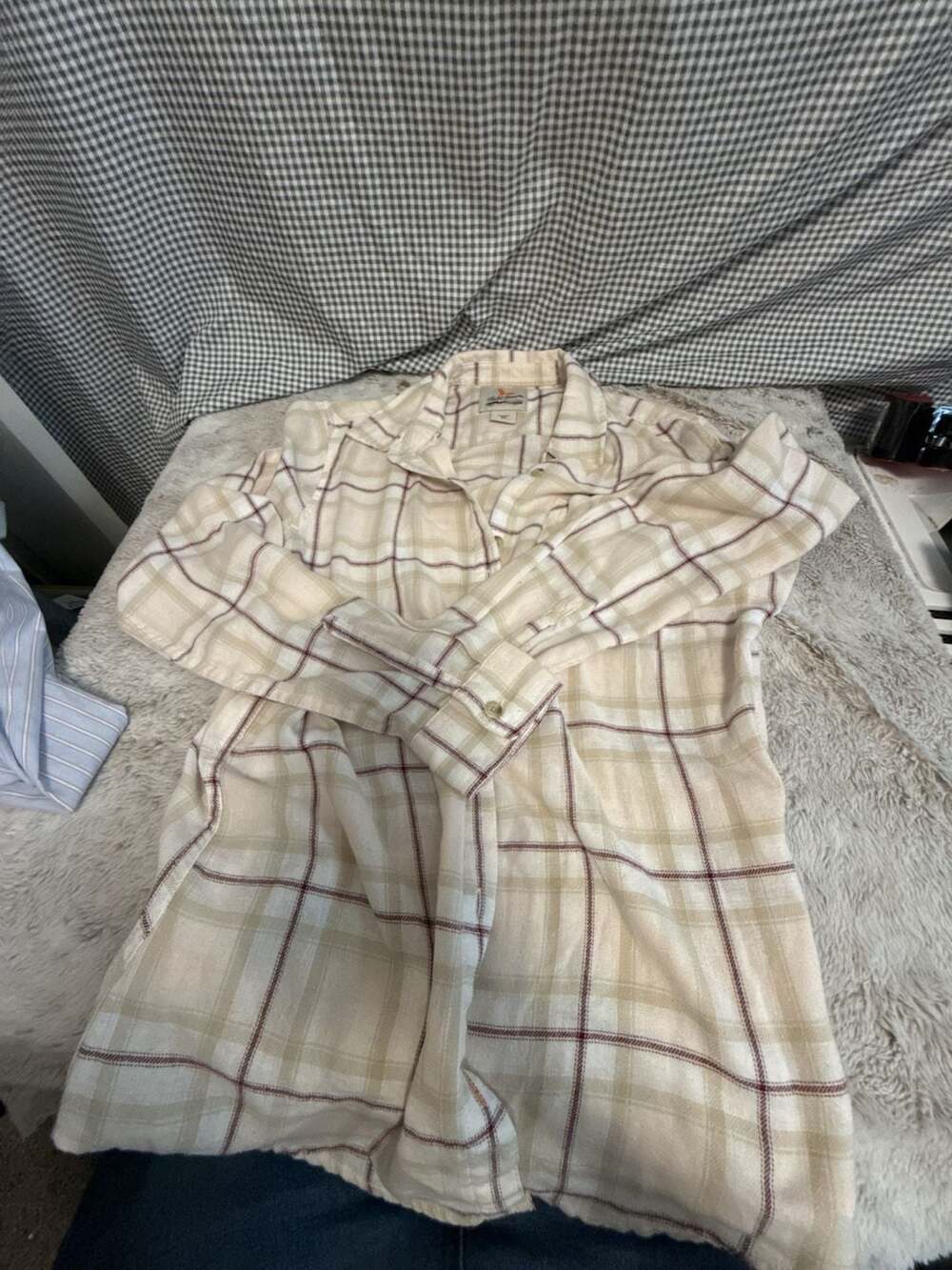 Field & Stream Men's Plaid Flannel Shacket Jacket Long Sleeve Button Down Shirt